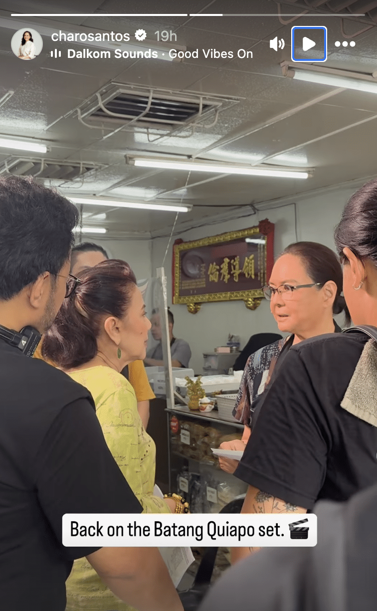 Charo Santos back on 'Batang Quiapo' set after a month